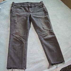 Old Navy Charcoal Cropped Jeans